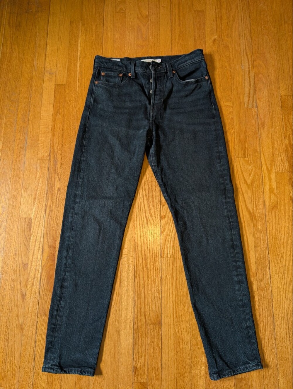 Levi’s Premium Wedgie Straight Jeans Faded Black Size 26